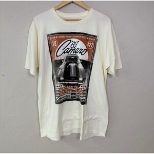 Fifth Sun Chevrolet Camaro Super Sport Graphic T Shirt Mens XL Cream Muscle Car